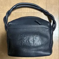 Kitamura ハンドバック　型押しDog ネイビー