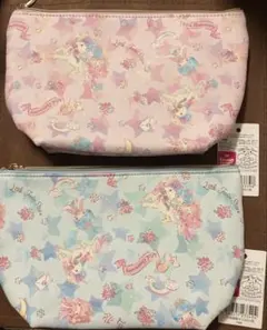 リトルツインスターズ45TH ANNIVERSARY 台形ポーチ　キキララ　KB