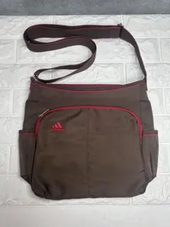 adidas ショルダーバッグ ブラウン レッド