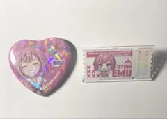 プロセカ　鳳えむ　ハート缶バッジ ピンバッジ セットのサムネイル
