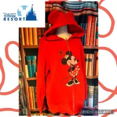 Y010 東京ディズニー リゾート ミニーマウス 耳付き パーカー