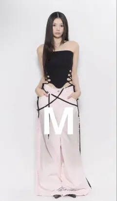 THEREDTHREAD corded script denim pink s - メルカリ