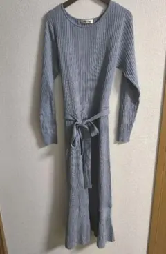 ludic park ブルーニットワンピース