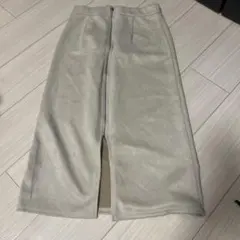 スエード風ロングスカート