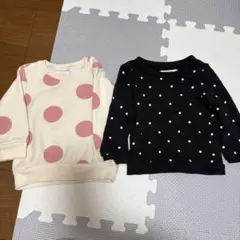 ベビートップス　80 西松屋　ドット柄