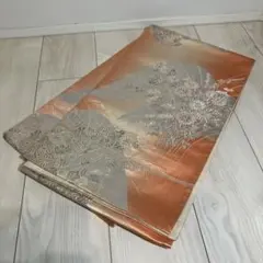 3F 扇 草花模様 織り出し袋帯（六通） 袋帯 和装小物 和小物 アクセサリー