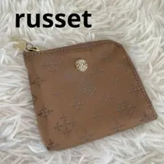 未使用　ラシット スムースレザー　スモールウォレット 楽天市場】モノグラムプレートハーフウォレット russet ラシット