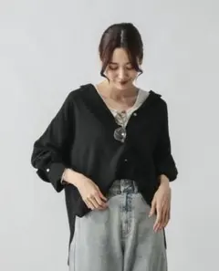 新品未使用 シャツジャケット Lサイズ ブラック