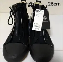 26cm　新品　黒　GU×アンダーカバー　ハイカットスニーカーのサムネイル