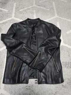 STUDIOUS　ブラックレザージャケット シングルライダース