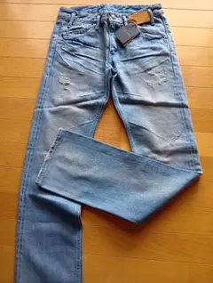 Mr..OLIVEダメージ加工 ストレートデニム 29㌅新品未使用 希少 赤耳のサムネイル