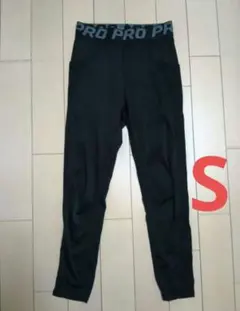 NIKE ブラック スパッツS⑱（USサイズ）