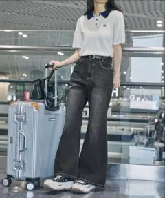 デニム　フレアパンツ