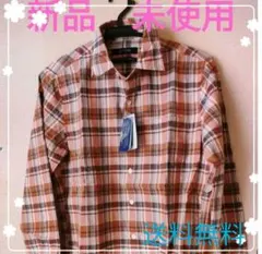 新品　未使用　長袖 チェックカジュアル シャツ　nano universe