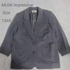 MUSK impressive ウール混 テーラードジャケット 13AR