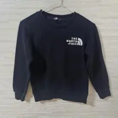 【130】ノースフェイス フロントビュークルー キッズ ブラック スウェット