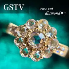 お値下げ◆GSTV◆K18YG*15号*ローズカットダイヤモンドリング*2種のサムネイル
