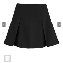 GRL インパン裏地付ボックスプリーツフレアミニスカート[mei41]