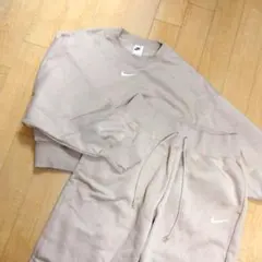【Nike 】トレーナースゥエットベージュセットアップM/XL裏起毛