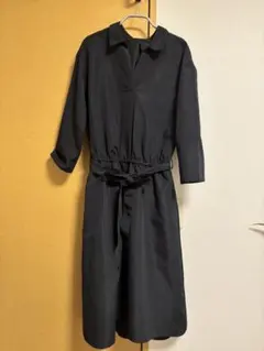 美品【green label relaxing】ネイビーワンピース7分袖