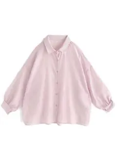 グレイル　ストライプ柄シアーシャツ[dk954]ピンク