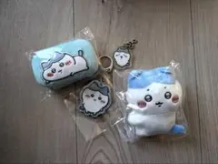 ちいかわ　ミニケース　クリップぬいぐるみ① ラメアクリルキーホルダー⑤ハチワレ