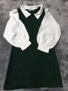 Lax Dan Tia 緑と白のワンピース