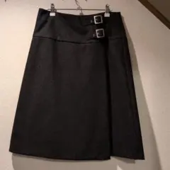 ベネトン　巻スカート　ダークグレーのサムネイル