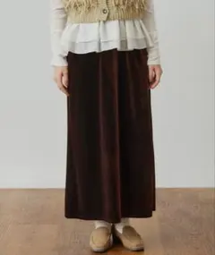 OLUN I-line velvet skirt/Iラインベロアスカート