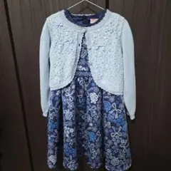 mezzo piano 美品 フォーマルドレス ワンピース120cm レース付き