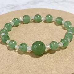 天然石 ブレスレット グリーンアベンチュリン 水晶