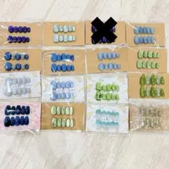 ネイルチップまとめ売り15個　青系