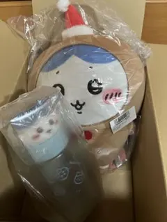 【非接触】ちいかわ ジンジャーマンBIGぬいぐるみ ハチワレ＆お顔マイボトル