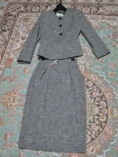 グレー系ツイードジャケット＆スカートセット