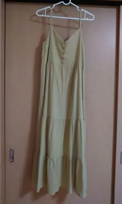 ユニクロ　クリンクルコットンキャミソールワンピース　M　美品