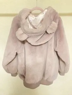 メゾピアノ mezzo piano 140 くまちゃんフード　アウタージャケット