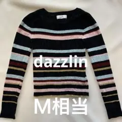 dazzlin ボーダー 長袖ニットセーター
