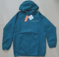アウトドア　ジップパーカー　150cm　裏メッシュ　青緑　吸水速乾