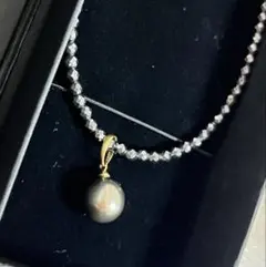 ✴︎新品未使用 SILVER925 ヘマタイト 南洋黒蝶真珠ネックレス 10mm
