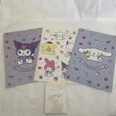 未使用新品シナモロール・クロミ・マイメロディ ノート3冊セット　ポチャッコメモ帳