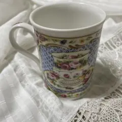 ファインボーンチャイナ マグカップ 花柄ENGLISH BREAKFAST