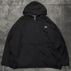 90s アディダス　ジップアップパーカー　フーディ　アウター　刺繍　古着