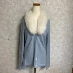 ニューヨーカー　レディース　フォックスファー付きカーディガン