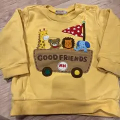 ミキハウス 動物刺繍 トレーナー 80