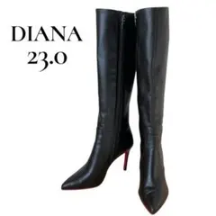 美品✨DIANA ダイアナ ロングブーツ ロングレザーブーツ ブラック 赤ソール