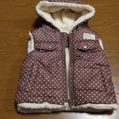 値下 ダウンベストベ ビー キッズ 赤ちゃん フーセンウサギ 80cm フード付
