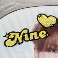 デコパーツ デコうちわ 二宮和也 ストーン 黄色 嵐 Nino うちわデコ