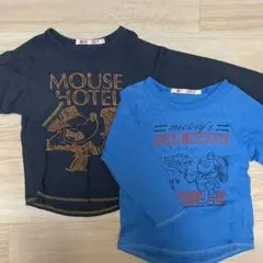 ユニクロ　110 ミッキーマウス 長袖カットソー 2枚セット ロンT