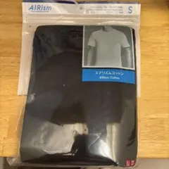 UNIQLO AIRism コットンクルーネックT ブラック Sのサムネイル