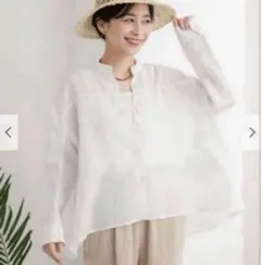 新品タグ付き　リネンカーブスリーブブラウス　アーバンリサーチドアーズ